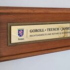 Wir liefern Messingschilder in Bamberg, Bayreuth, Coburg, Weiden