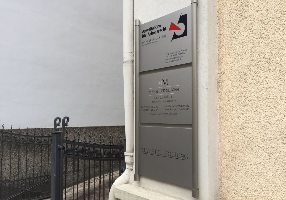 Wir liefern Wandschilder in Stuttgart, Heilbronn, Reutlingen, Esslingen, Tübingen, Ludwigsburg